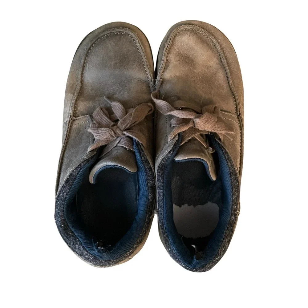 Patagonia Bungee Cord‎ Leather Moc Toe Shoes Mens 10.5 Brown Granola Gorpcore